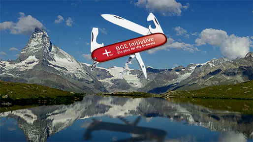 Schweizer Messer im Himmel von Matterhorn