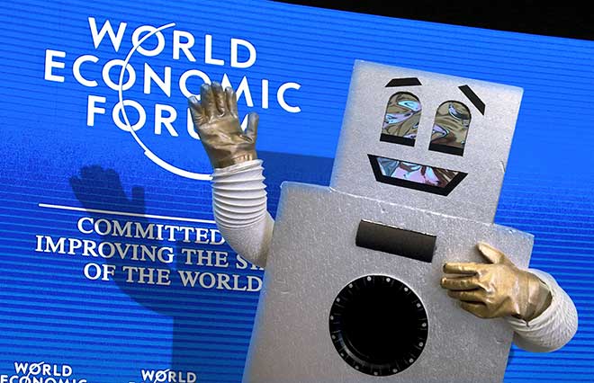 davos basic income dancing robot