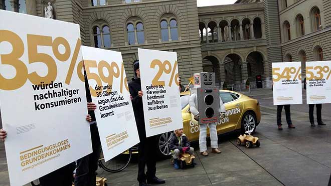 Human powerpoint in Bern